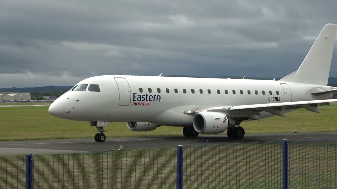 Eastern Airways carring Wrexham AFC departing Chester Hawarden Airport on 19.09.25 