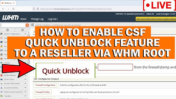 How to enable CSF IP unblocking feature to a reseller via WHM root?