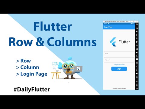 Row, Column and Login Page #DailyFlutter