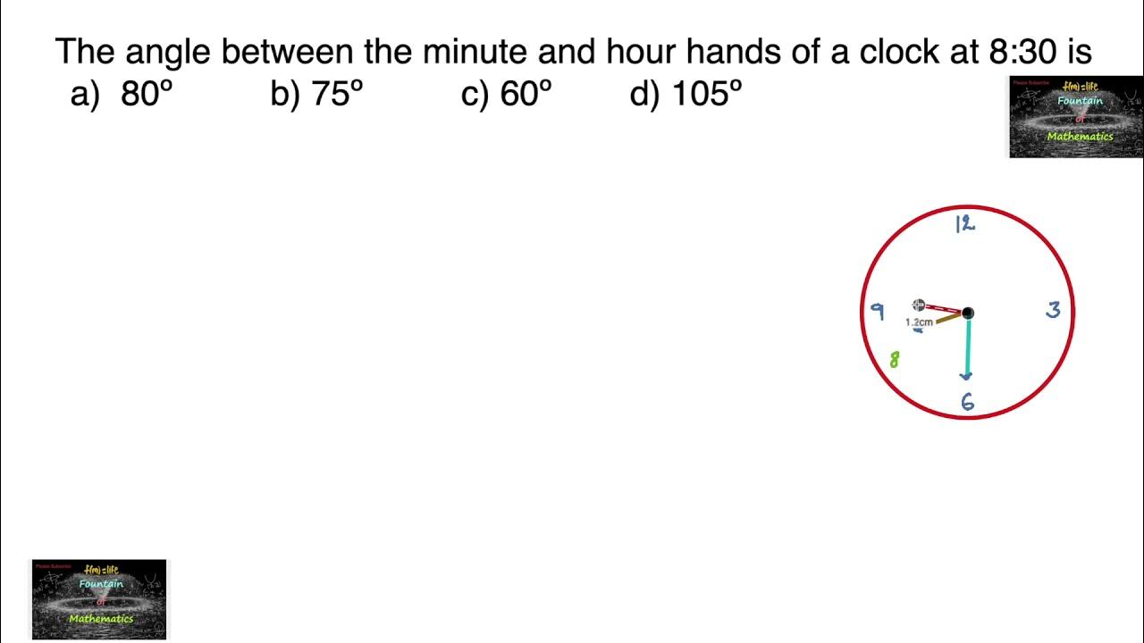 The angle between the minute and hour hands of a clock at 830?RD Sharma Measurement of MCQ