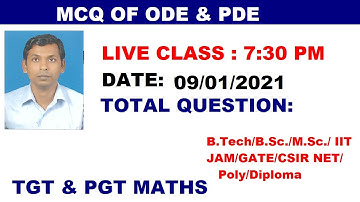 #10 MCQ Partial Derivative | live 7:30 pm 09/01/2021 | PDE