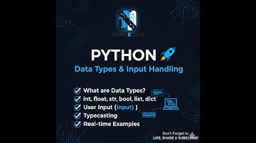 04.Overview of Data types in python | Input