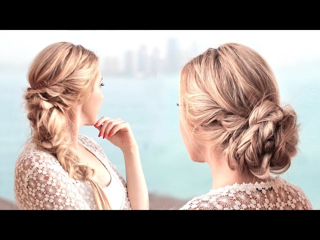 Bridal Updo Tutorial. Wedding Prom Hairstyles For Long Hair - YouTube