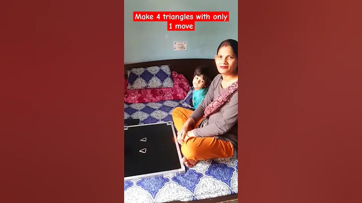 Make 4 triangles in 1 move || #shorts #puzzle #puzzlegame #riddles #riddle #game #games #trending