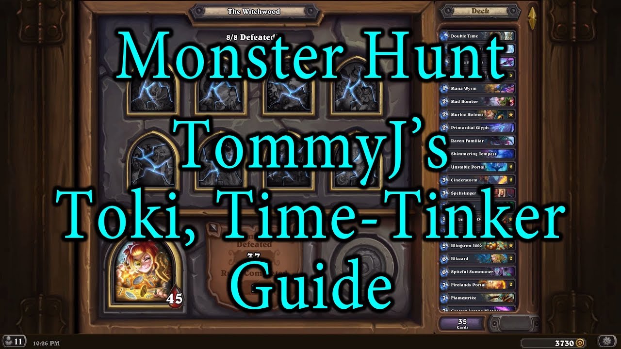 Hearthstone Witchwood Toki Time Tinker Hunt Guide Youtube