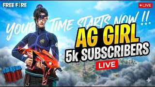 RANK PUSH ON LIVE | AG GIRL LIVE WITH MORE FUN CUSTOMS AND GIVEAWAY #freefire