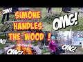 Simone Handles The Wood! Her first solo vlog!