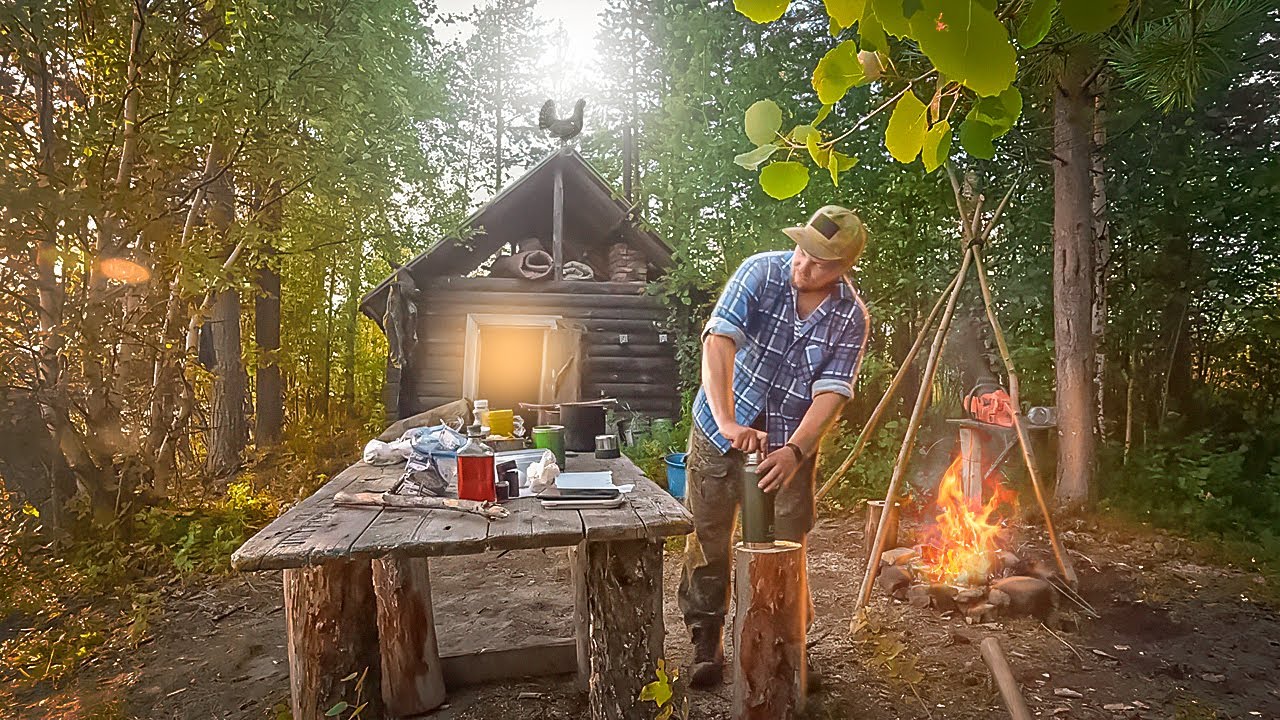 ИЗБА В ГЛУХОЙ ТАЙГЕ. ЗАСЕЛЯЮСЬ В ИЗБУ. ТАЁЖНЫЙ ПРОМЫСЕЛ. ВЫНОШУ ДОБЫЧУ ...