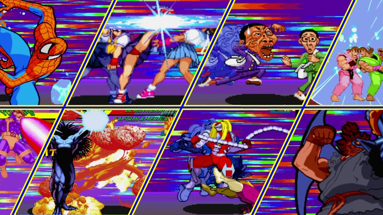 Marvel Super Heroes vs Street Fighter : All Hyper Combos 