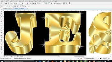 Como Fazer Texto Dourado 3D no Coreldraw X7, X6 e X5