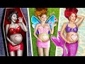 ¡Hada Embarazada vs Vampiresa Embarazada vs Sirena Embarazada!