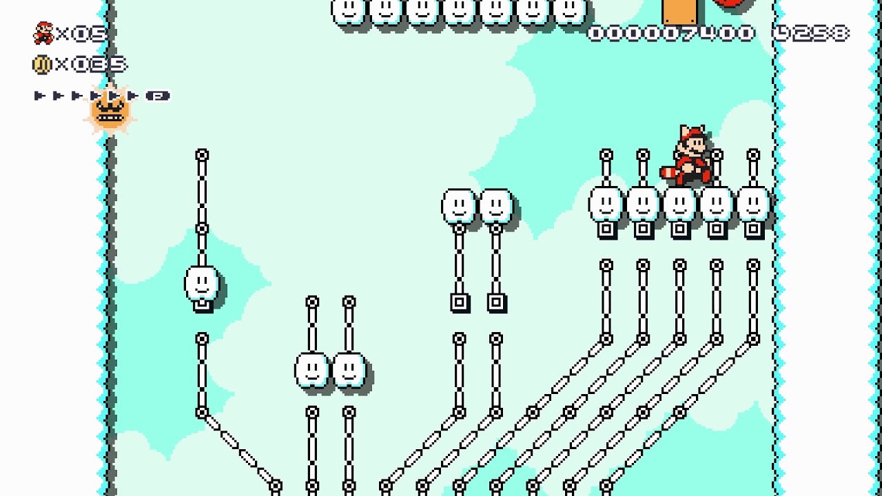 Super Mario Maker 2: Story Mode Level (54 Angry Angry Sun) [1080 HD]