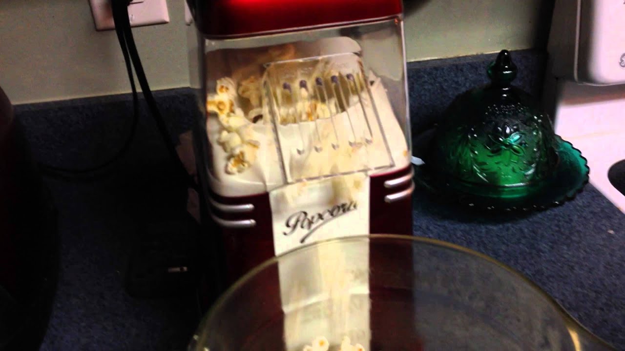 Hot Air Popcorn Maker Machine.Mini Popper. Nostalgia 50's Style