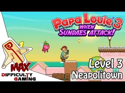 Papa Louie 3: When Sundaes Attack 100% Walkthrough - Level 3