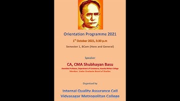 ORIENTATION PROGRAMME 2021-SEMESTER 1, BCOM(HONOURS & GENERAL)
