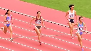 2016ジュニア陸上女子 100ｍ 予選3組 20161022