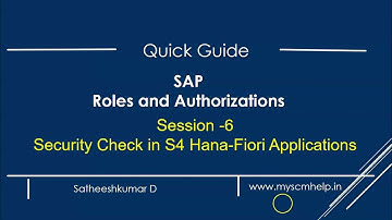 SAP Roles and Authorizations-Security Check in S4 Hana - Fiori Applications