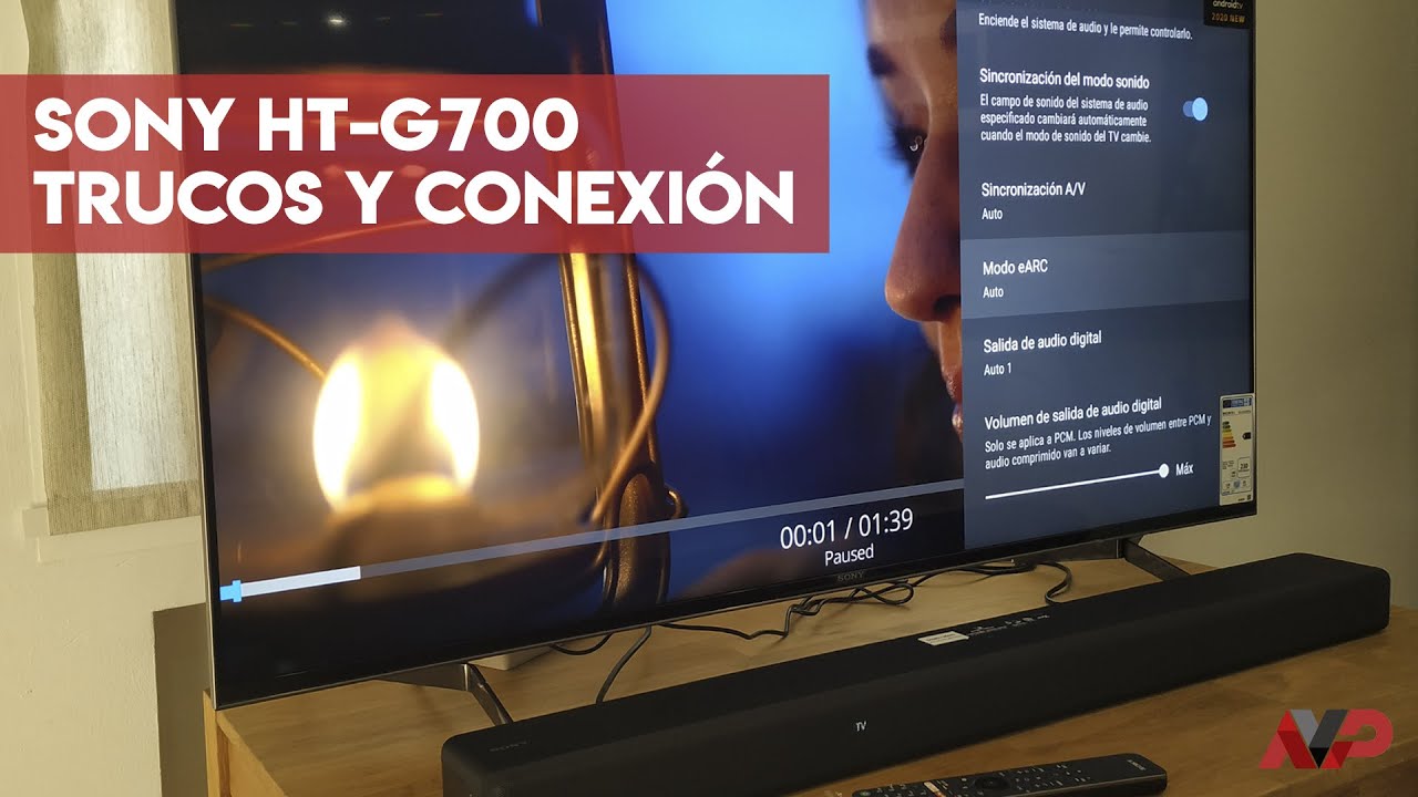 Barra de sonido para TV HT-G700 con Dolby Atmos