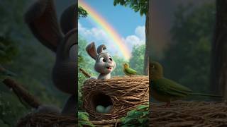 खरगोश और चिड़िया की सीख 🐰🐦 | Moral Hindi Cartoon Story | 3D Jungle Animation