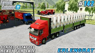 Generating a 600K Profit by Selling Sorted Potatoes | Erlengrat Farm | Farming simulator 22 | #142