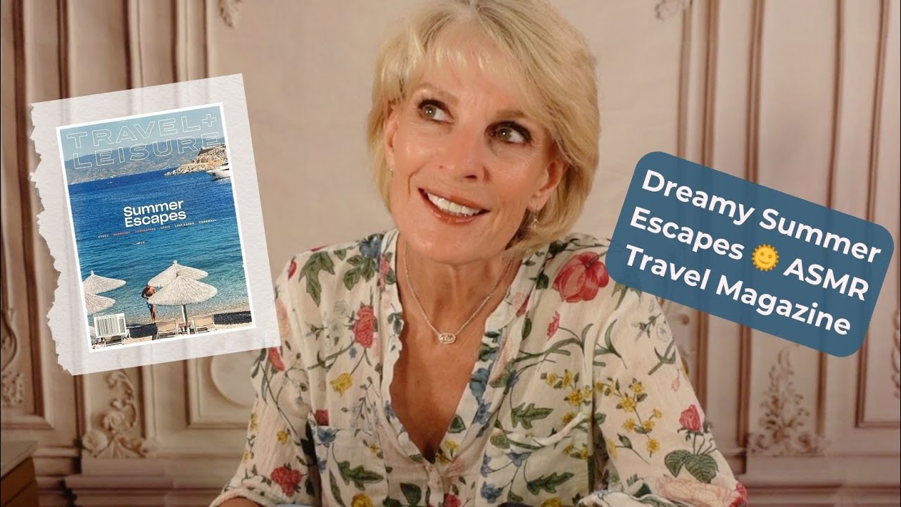 ASMR Travel Magazine Flip ✈️ Crinkly Poolside Pages & Summer Escapes