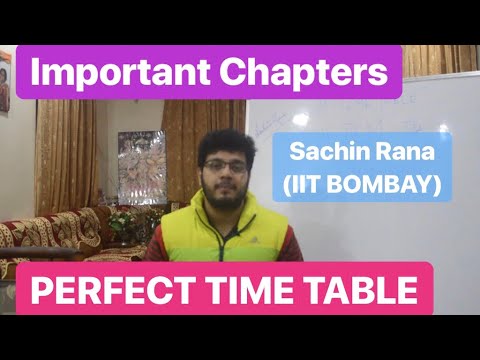 Tips for JEE Main 2020 | TIME TABLE | Important Chapters | Motivation