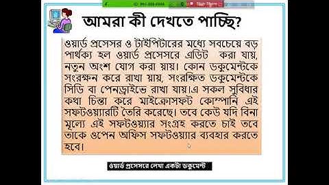 Class 6 II Bangla Version II ICT II Chapter 4 II Word Processing II RAH