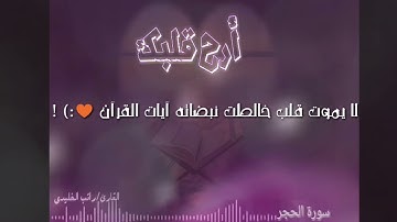 حالات وتس🎶تلاوة مؤثرة -القارئ/راتب الخليدي
