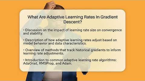 What Are Adaptive Learning Rates In Gradient Descent? - The Friendly Statistician