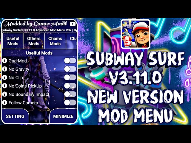 ✓MOD MENU PARA SER INMORTAL EN SUBWAY SURFERS