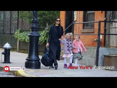 Irina Shayk and her daughter Lea Cooper seen walking home.