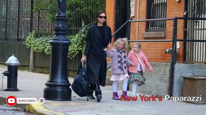 Irina Shayk and her daughter Lea Cooper seen walki...