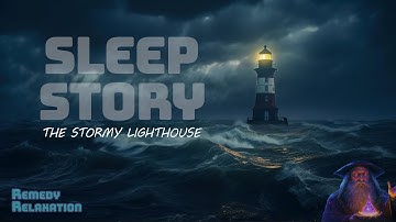 🌊 Relaxing Sleep Story: Stormy Lighthouse by the Sea 🌊 Ocean Waves, Rain & Storm Ambience