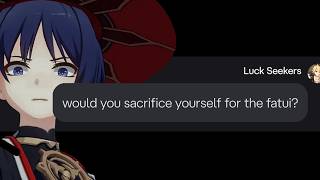 Asking "would you sacrifice youself for the fatui?" to Fatui Harbingers AI | Genshin CharacterAI