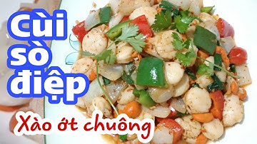 cách nấu món cùi sò điệp xào ớt chuông ngon