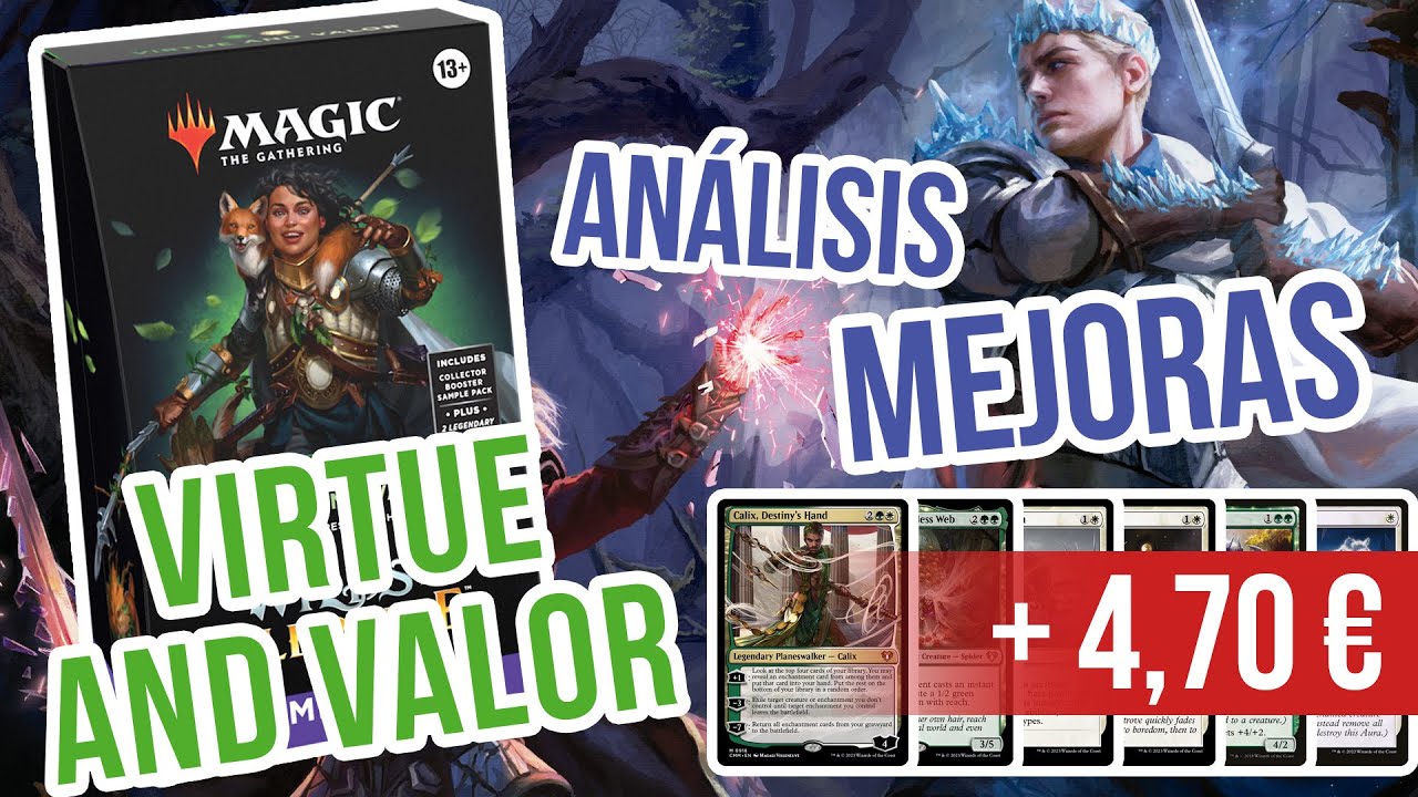 MTG WILDS OF ELDRAINE COMMANDER DECK VIRTUD Y VALOR (ESPAÑOL)