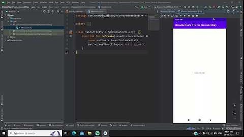 How to Implement Disable App Theme Second Way in Android Studio Kotlin