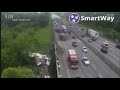 Semi-truck falls off highway in Tennessee