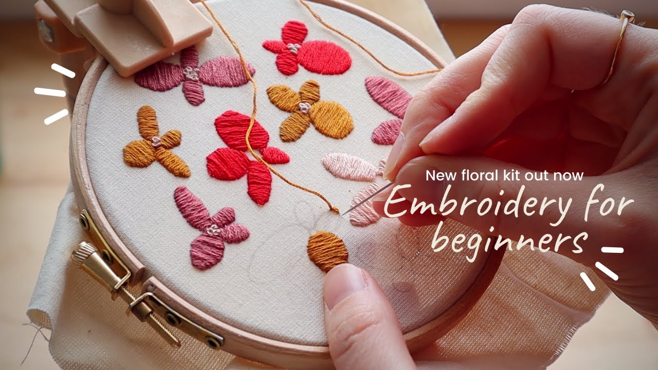 Embroidery Kit For Beginner Modern Crewel Embroidery Kit with Pattern –  ZRKITS