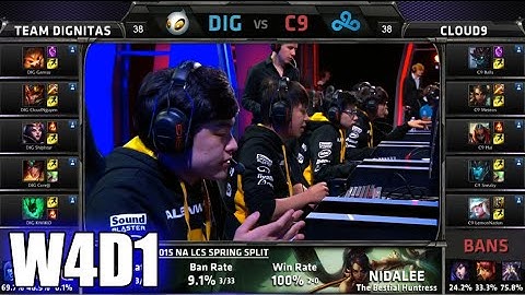 Dignitas vs Cloud 9 | S5 NA LCS Spring 2015 Week 4 Day 1 | DIG vs C9 W4D1G3 VOD 60FPS