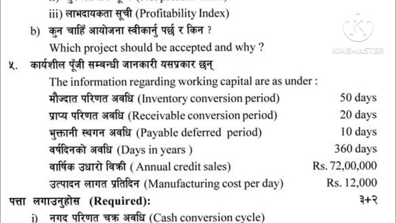 class 12th finance class 12 finance model question 2079/2080 NEB