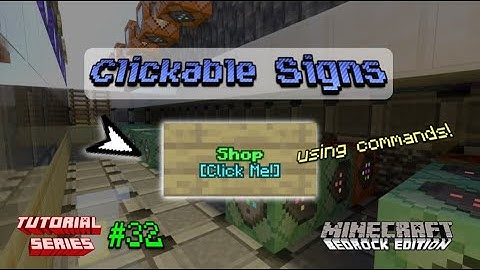 How to make Clickable Signs in Minecraft (Bedrock Edition) 1.19+ - Tutorial Series #032