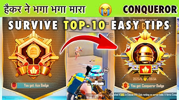 🇮🇳DAY 19 : SURVIVE EVERY MATCH TOP-10 SOLO CONQUEROR. EASY HIGH PLUS TIPS & TRICKS AGAINST HECKERS