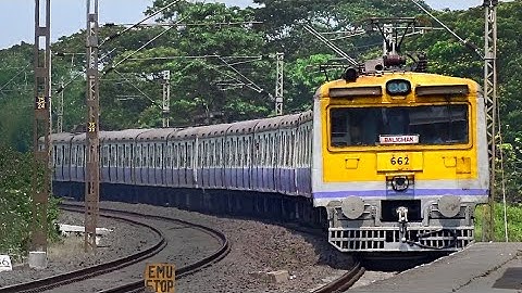 EMU Train Speeding in Huge Curve | Howrah-Balichak Curvy EMU Local Arrive & Departing Station | SER
