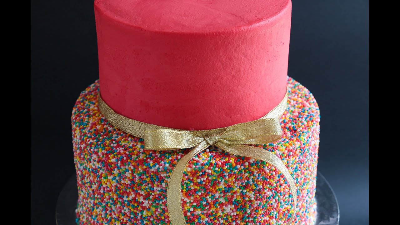 Easy 2 Tier Sprinkles Cake Tutorial Rosie S Dessert Spot