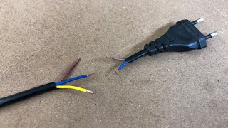 3 Core Wire to 2 Pin Plug