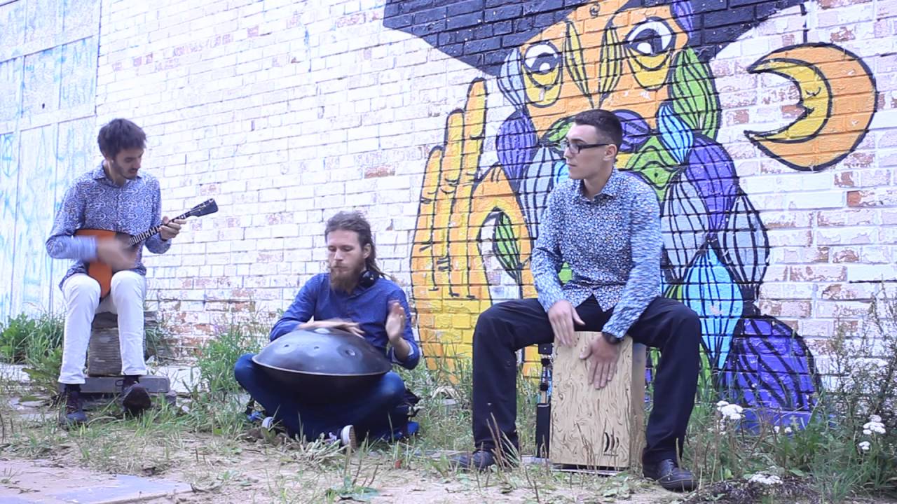 Three Pandas and the Moon - Jam, HandPan, Balalaika, Cajon, HD 2016