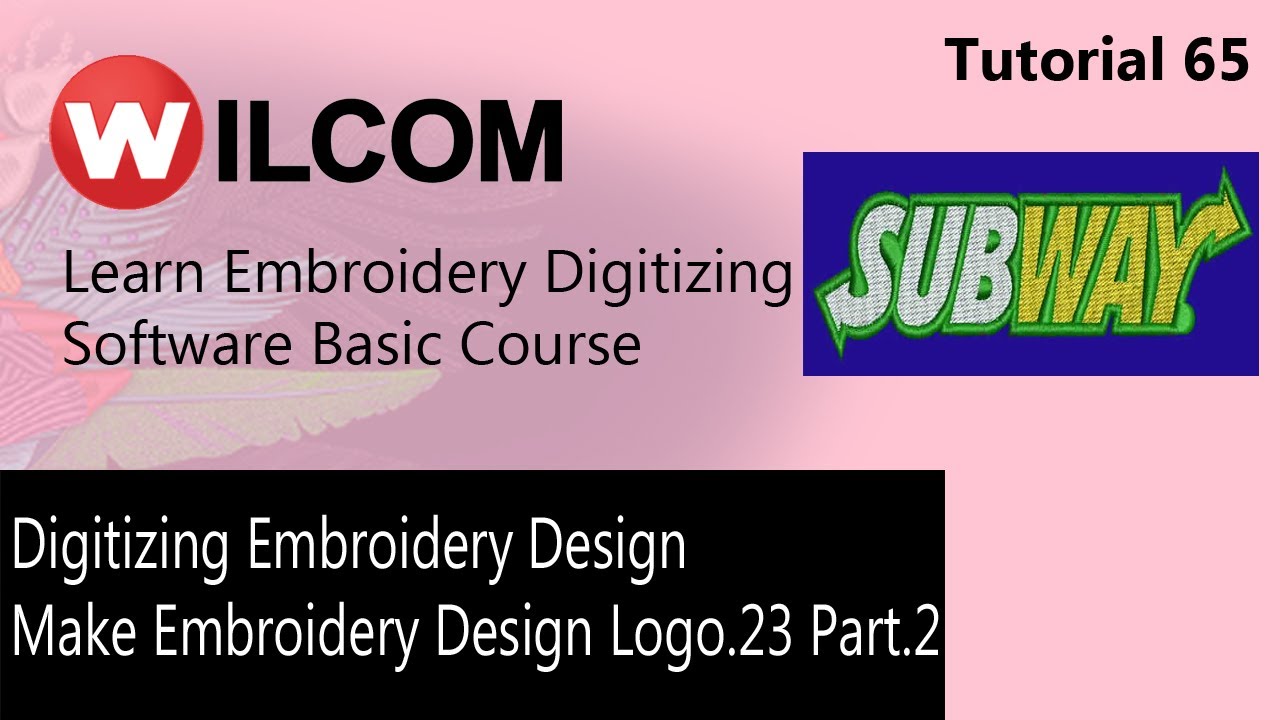 Digitizing Embroidery Design / Make Embroidery Design Logo 23 Part 2