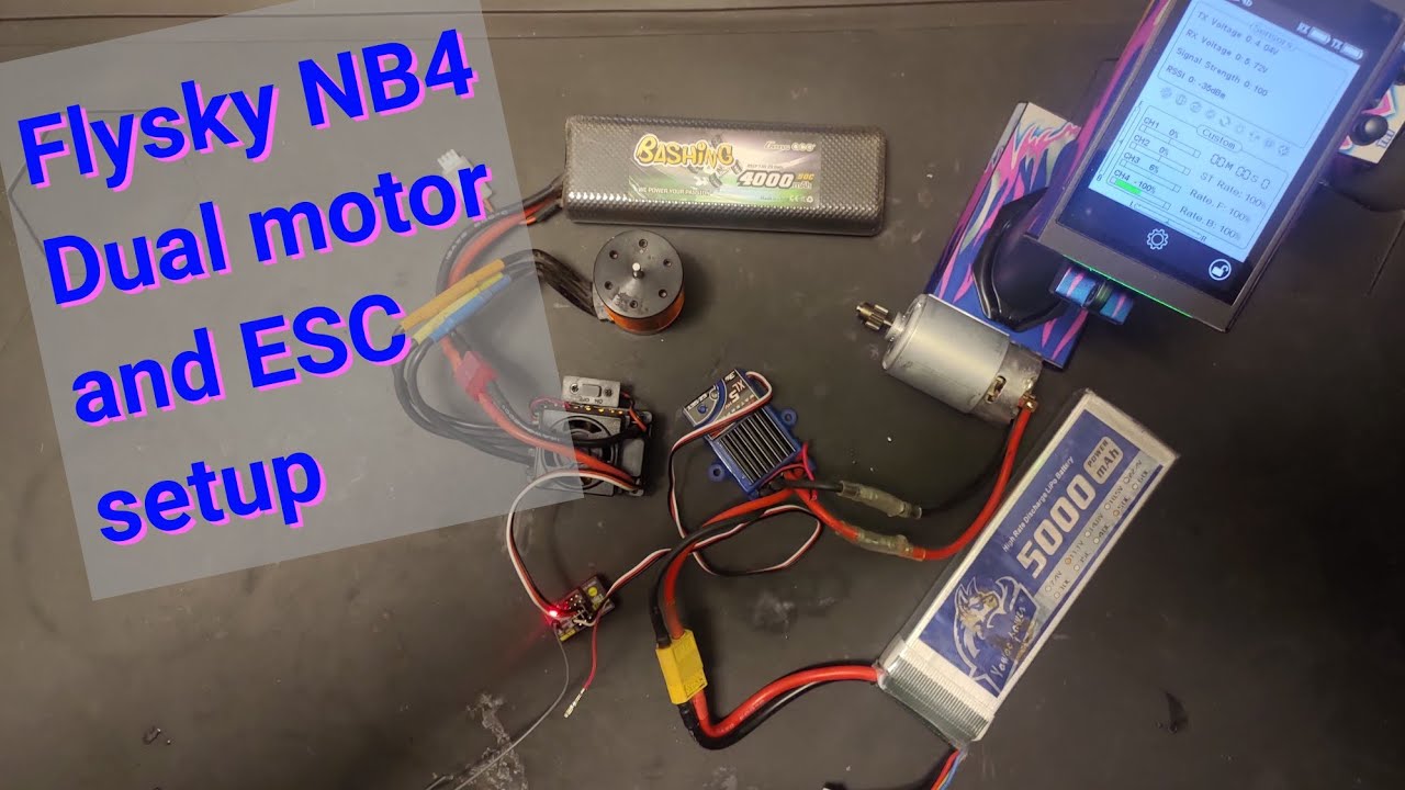 Dual ESC dual motor Flysky NB4 MOA set up YouTube