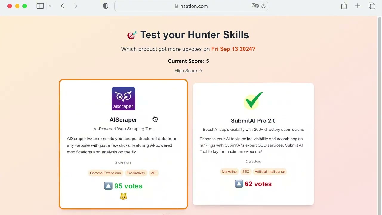 Test your Hunter Skills